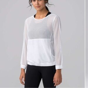 Lululemon Mesh On Mesh Pop Over White